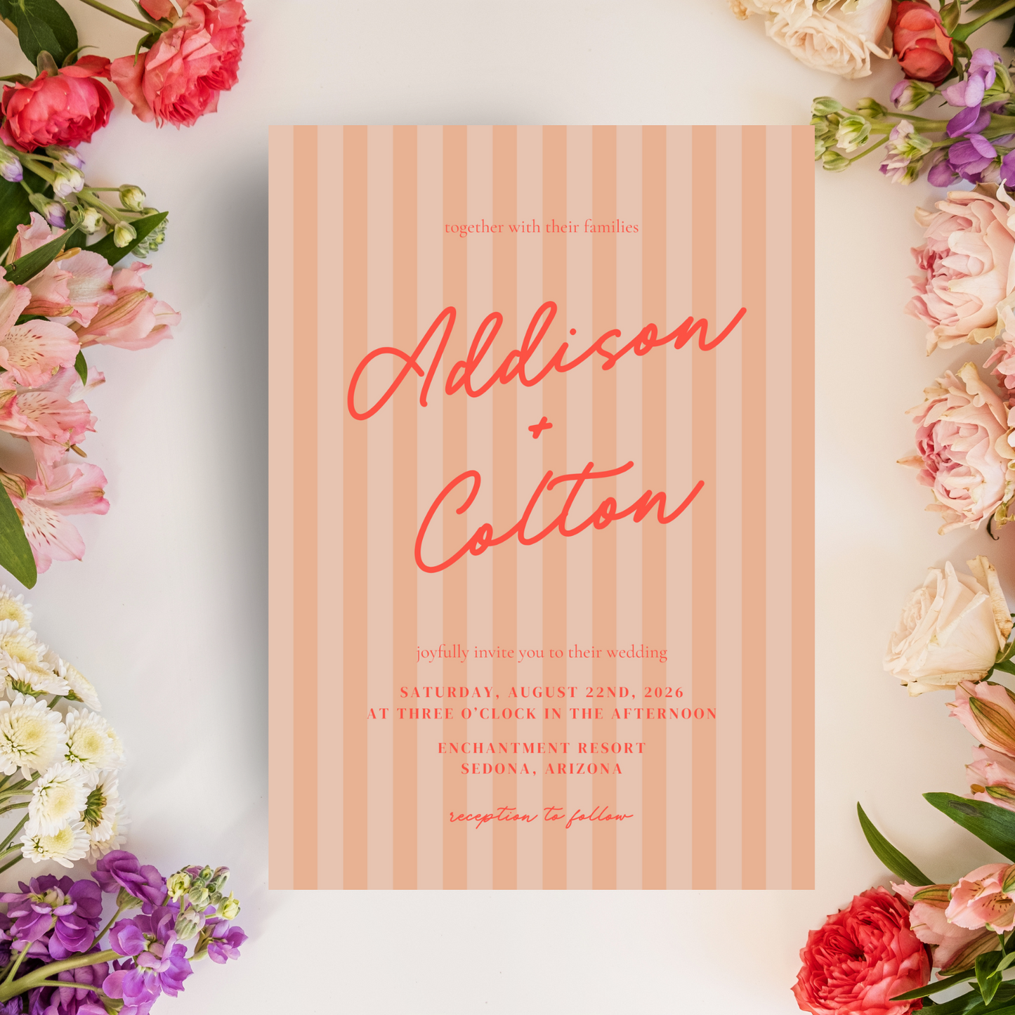PEYTON Sunset Wedding Invitation Suite | Digital Download