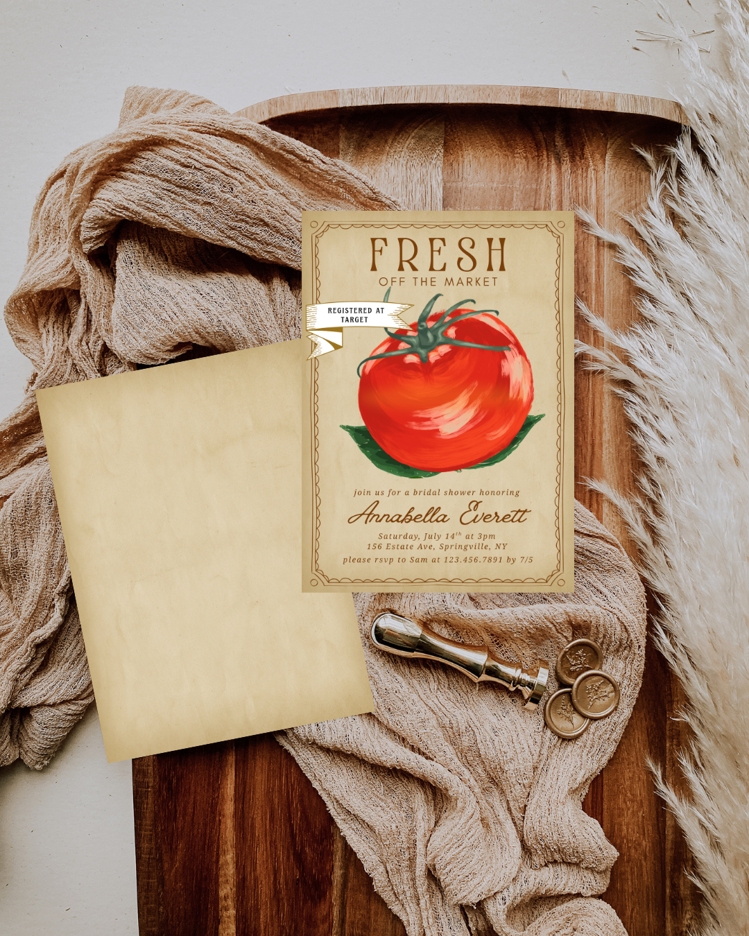 Fresh off the Market Bridal Shower Invitation