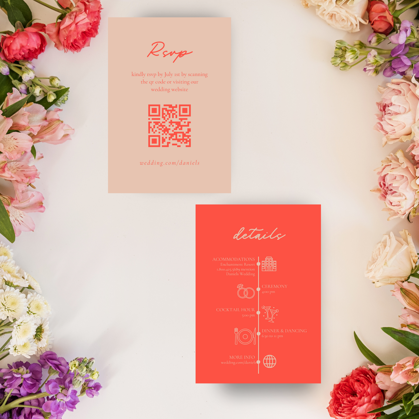 PEYTON Sunset Wedding Invitation Suite | Digital Download
