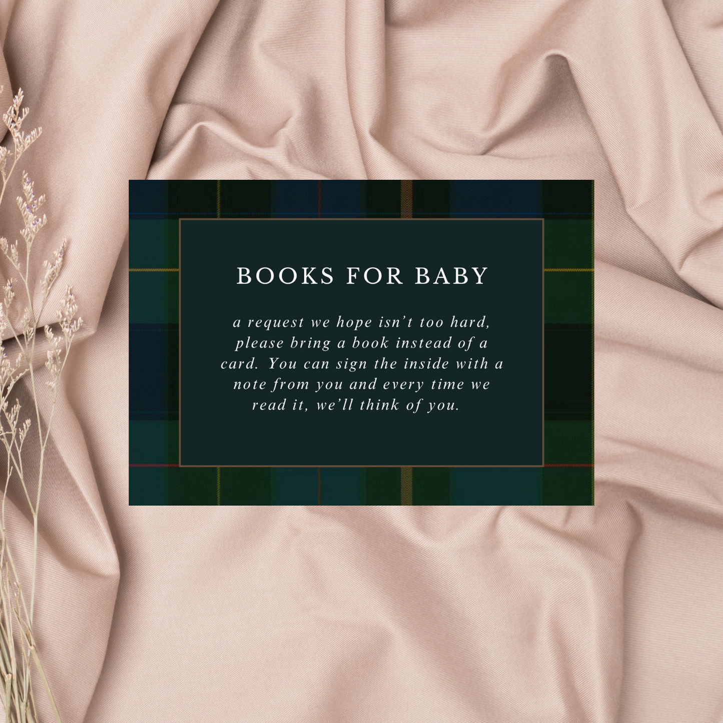 Plaid Teddy Bear Baby Shower Invitation Bundle