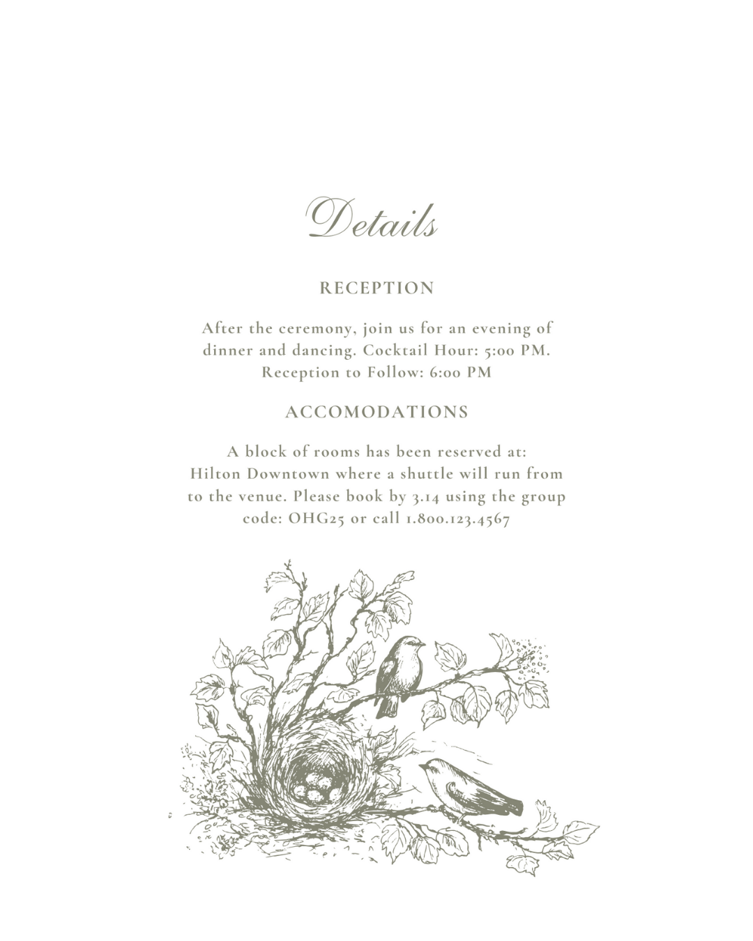 CAROLINE Countryside Wedding Invitation Suite