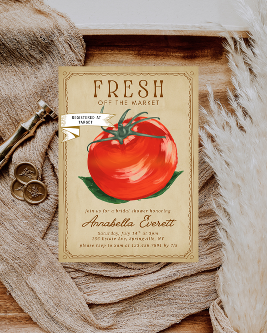 Fresh off the Market Bridal Shower Invitation