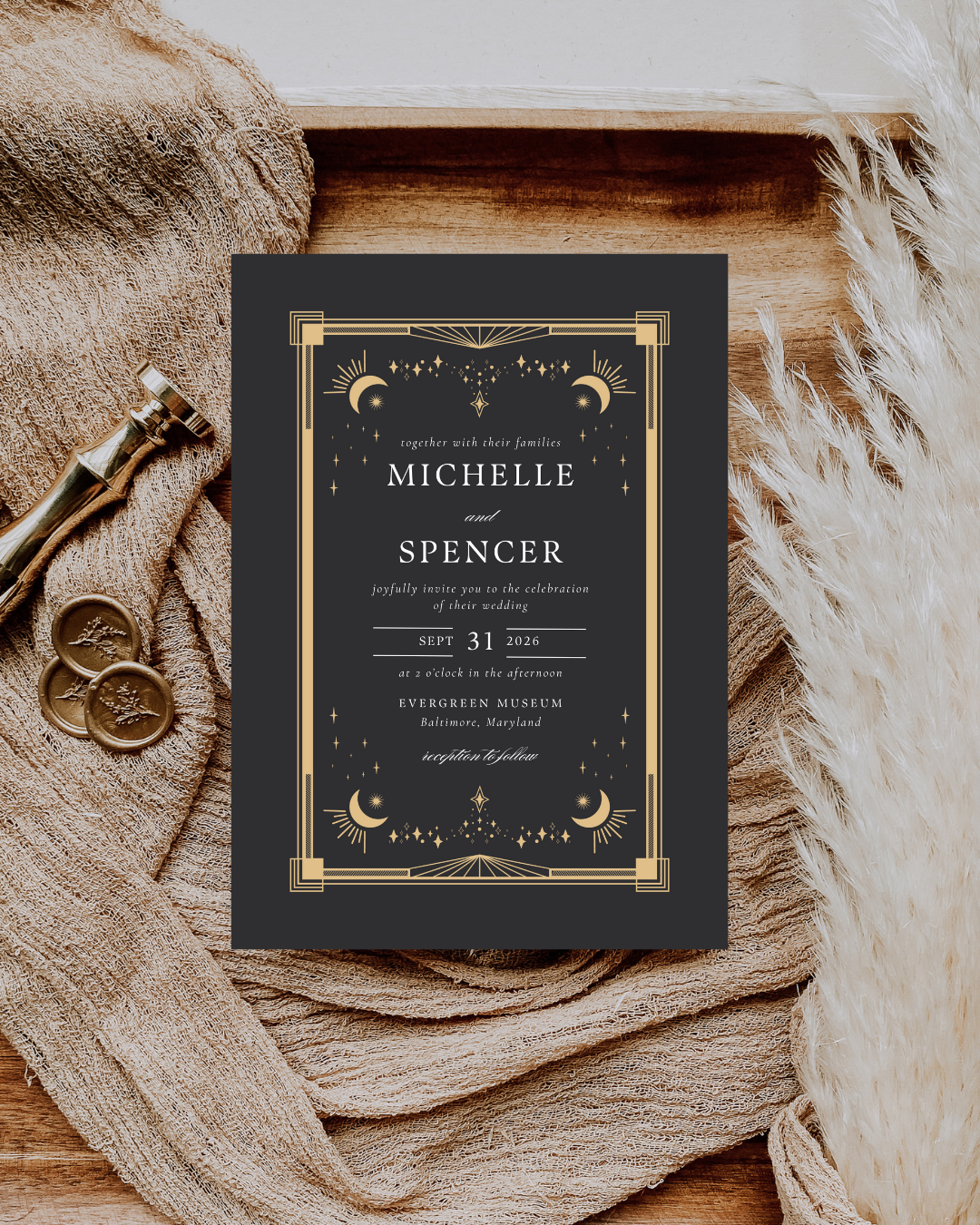MICHELLE Whimsigoth Wedding Invitation Suite