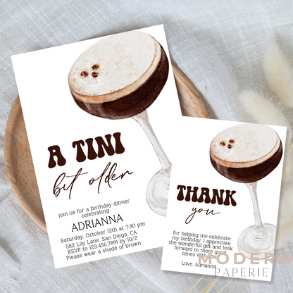 A Tini Bit Older Espresso Martini Birthday Bundle | Digital Download