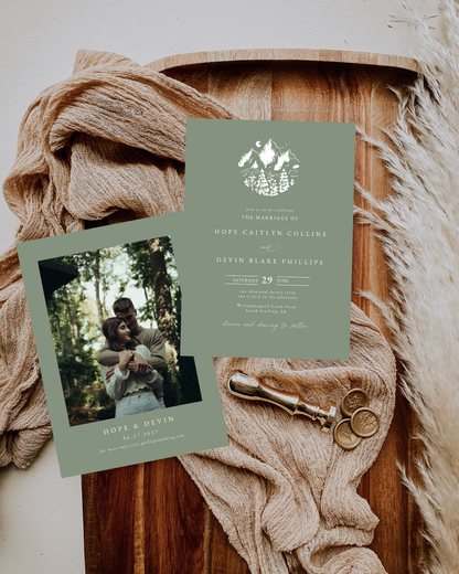 HOPE Mountains Wedding Invitation Suite