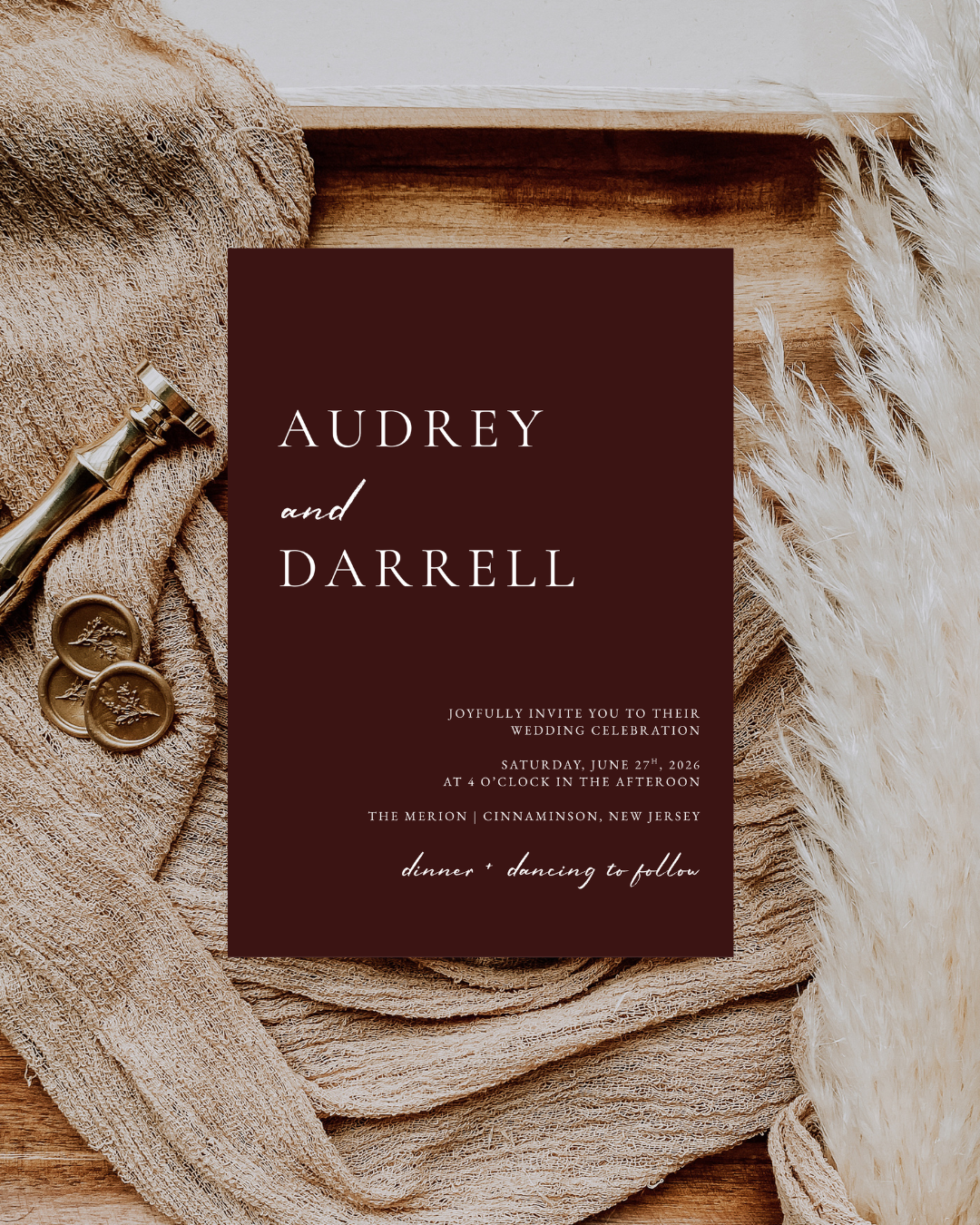 AUDREY Berry Wedding Invitation Suite