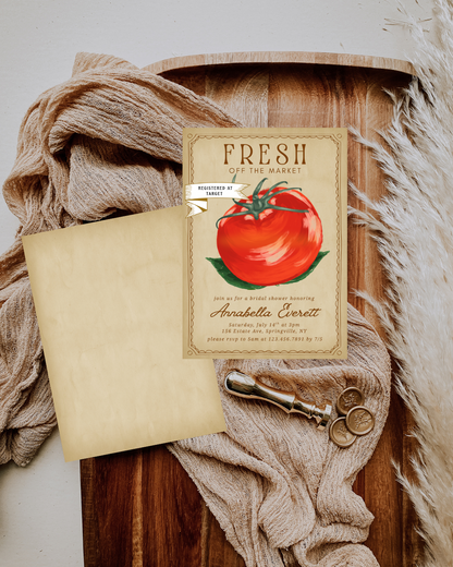 Fresh off the Market Bridal Shower Invitation