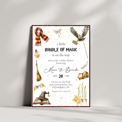 Magical Wizard Baby Shower Invitation