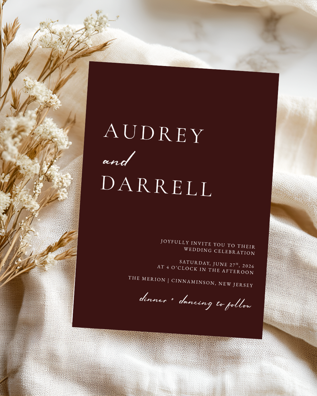 AUDREY Berry Wedding Invitation Suite