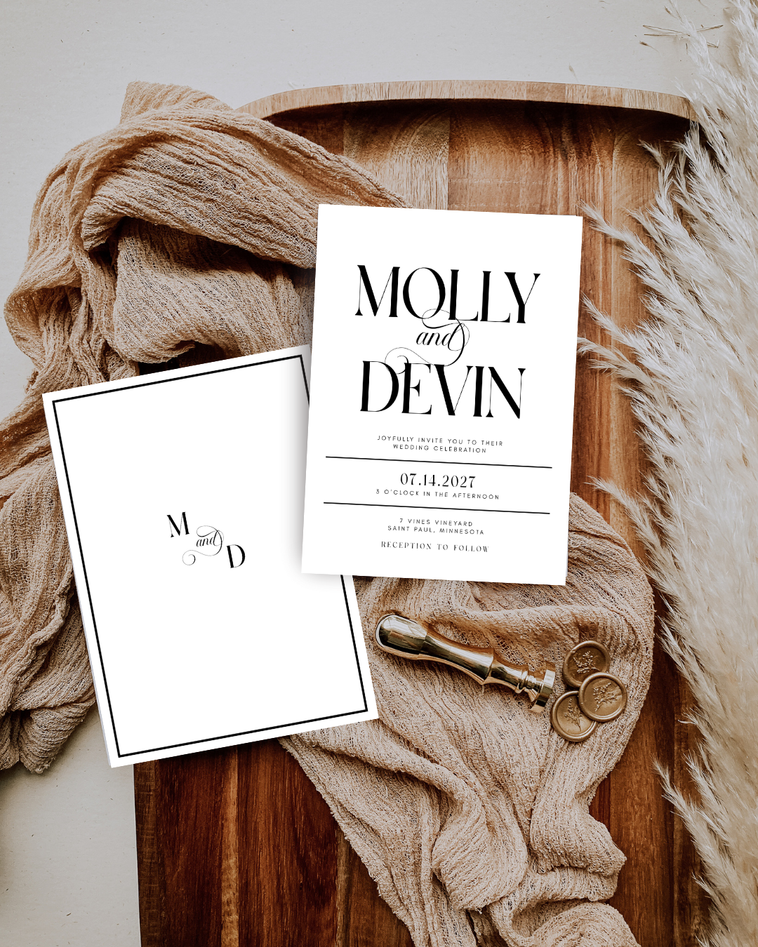 MOLLY Calligraphy Wedding Invitation Suite