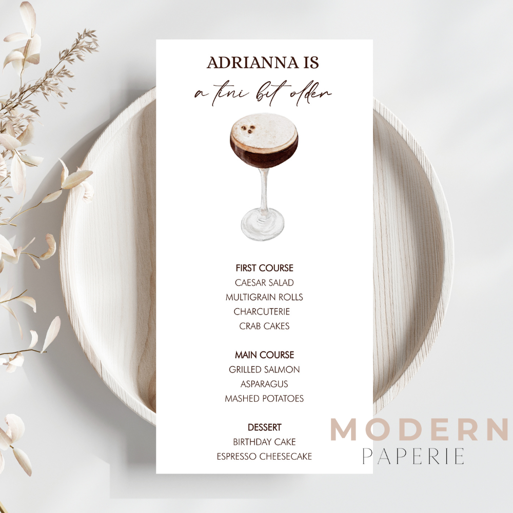 A Tini Bit Older Espresso Martini Birthday Bundle | Digital Download