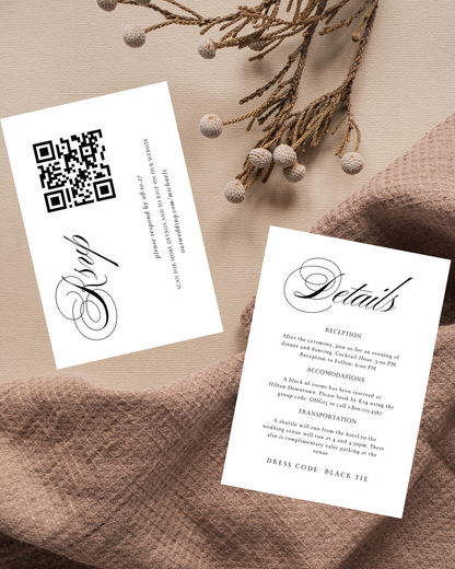 JENNA Elegant Wedding Invitation Suite