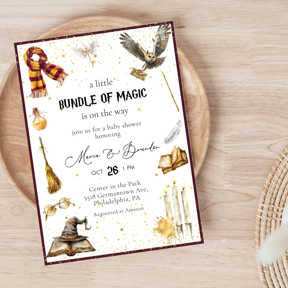 Magical Wizard Baby Shower Invitation