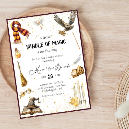 Magical Wizard Baby Shower Invitation