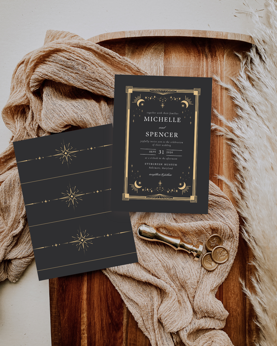 MICHELLE Whimsigoth Wedding Invitation Suite