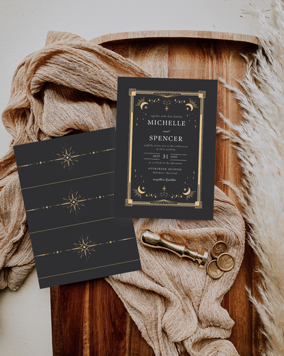MICHELLE Whimsigoth Wedding Invitation Suite