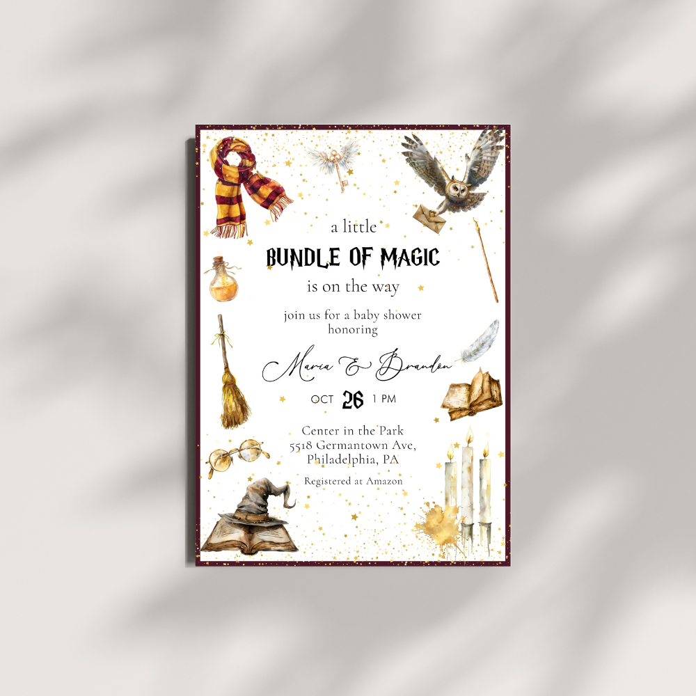 Magical Wizard Baby Shower Invitation