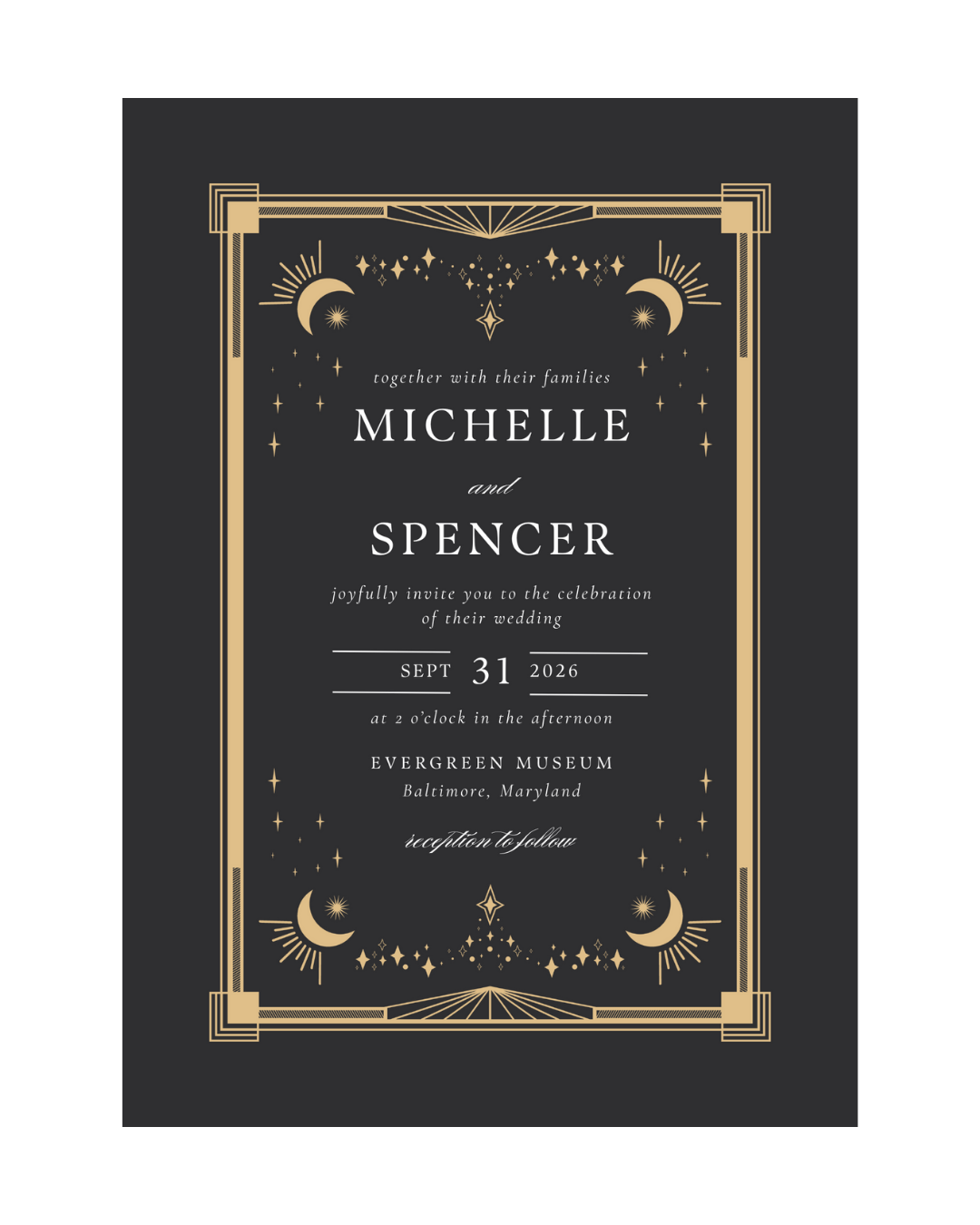 MICHELLE Whimsigoth Wedding Invitation Suite