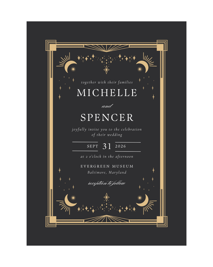 MICHELLE Whimsigoth Wedding Invitation Suite