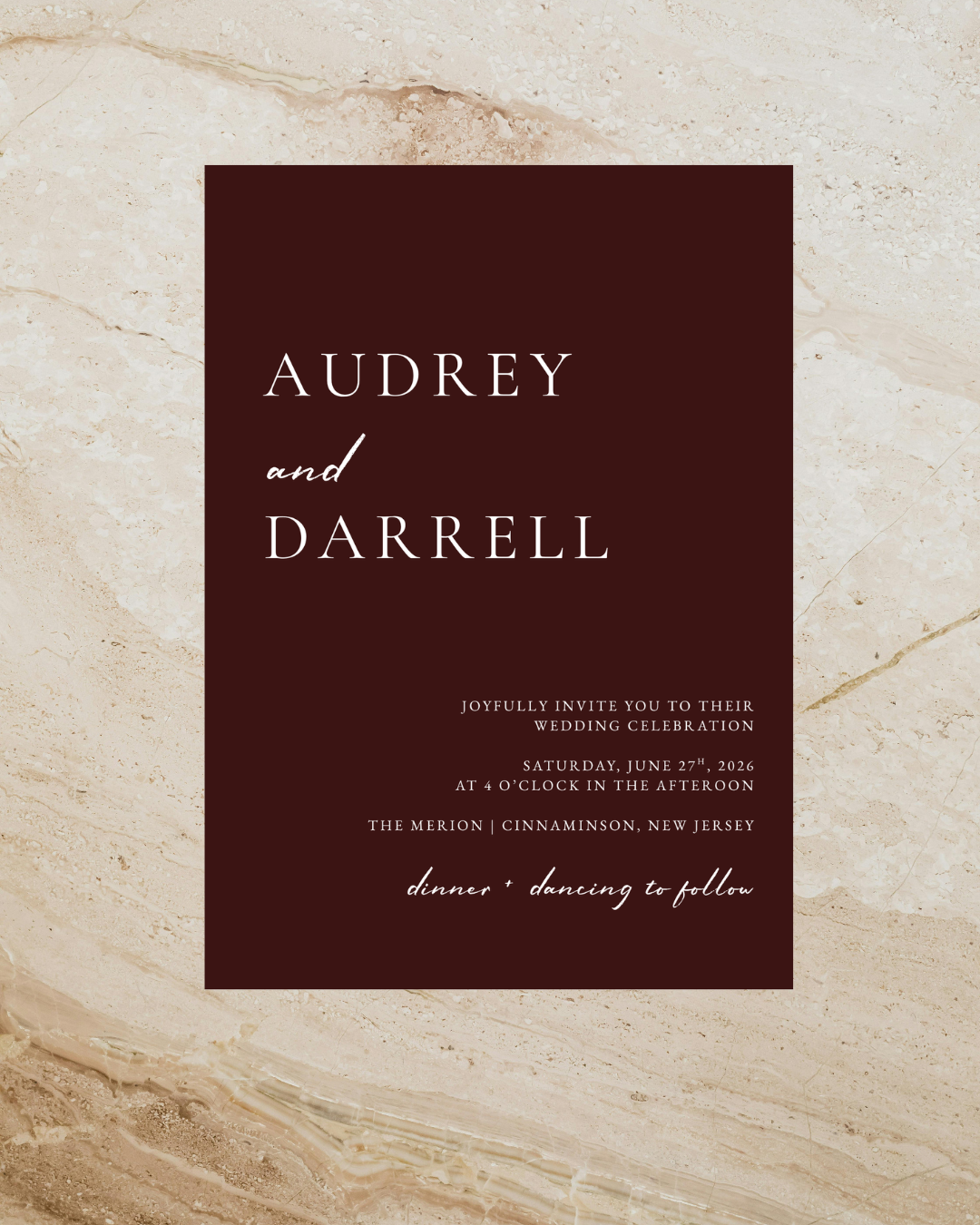 AUDREY Berry Wedding Invitation Suite