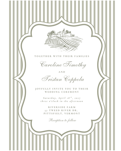 CAROLINE Countryside Wedding Invitation Suite