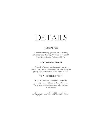 LAUREN Black & White Wedding Invitation Suite Bundle | Elegant Digital Download