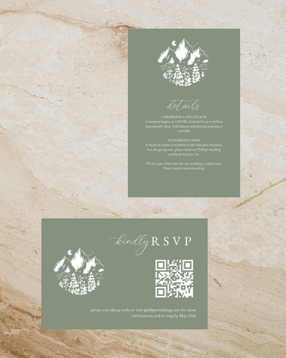 HOPE Mountains Wedding Invitation Suite