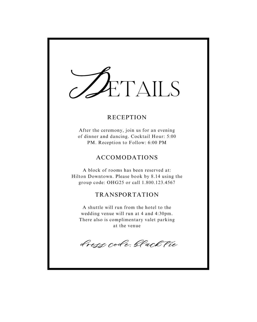 Danielle Wedding Invitation Suite Bundle | Elegant Digital Download