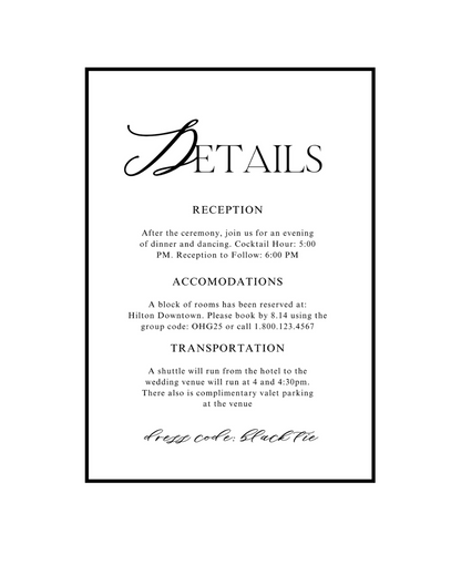 Danielle Wedding Invitation Suite Bundle | Elegant Digital Download