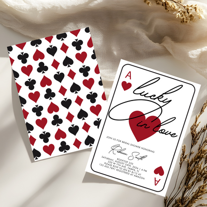 Lucky in Love Bridal Shower Invitation | Digital Download
