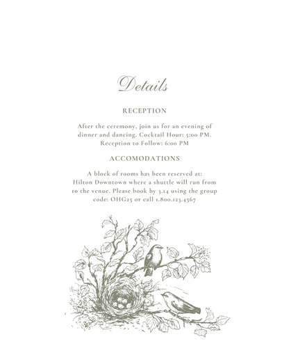 CAROLINE Countryside Wedding Invitation Suite