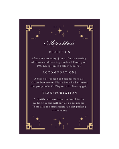 MICHELLE Whimsigoth Wedding Invitation Suite