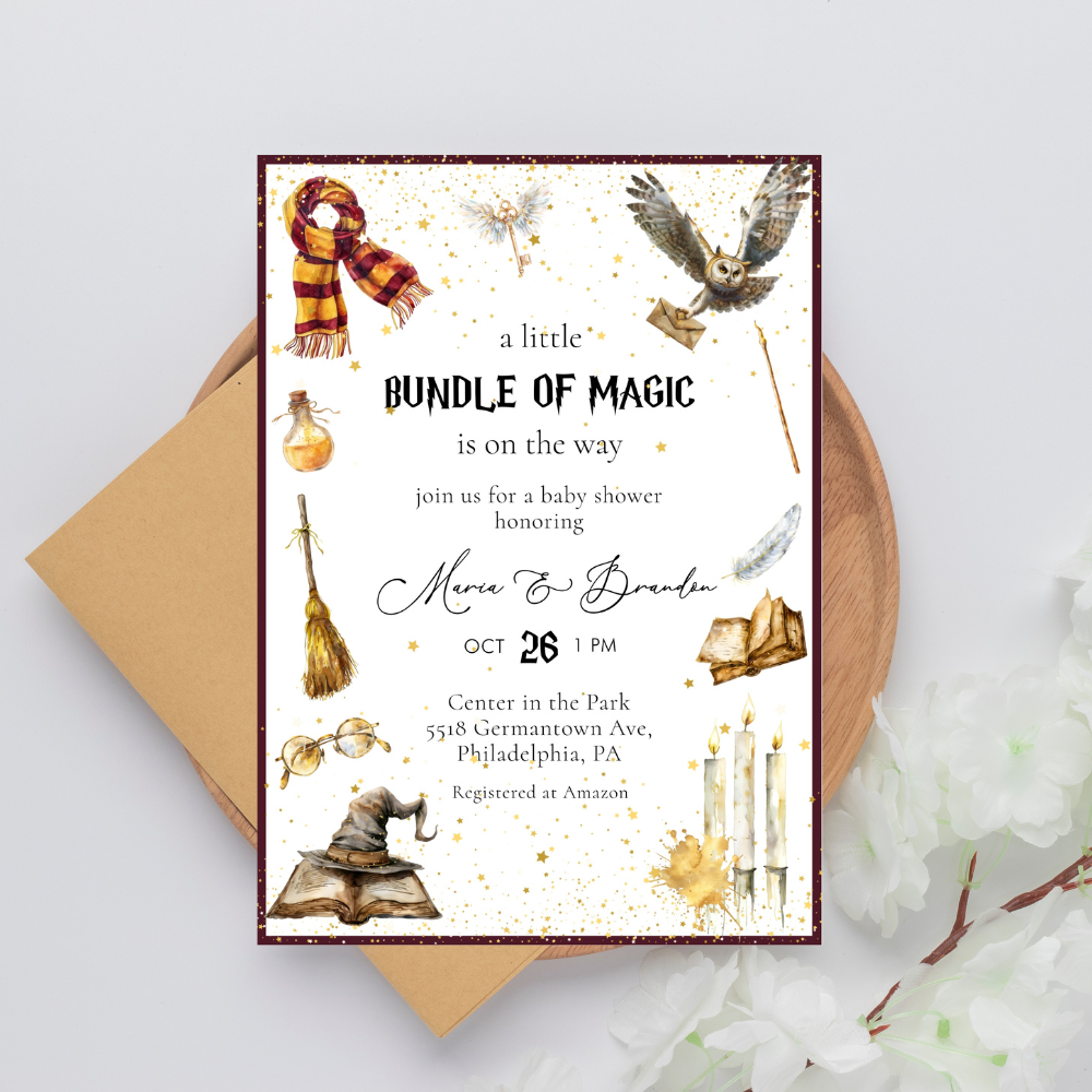 Magical Wizard Baby Shower Invitation