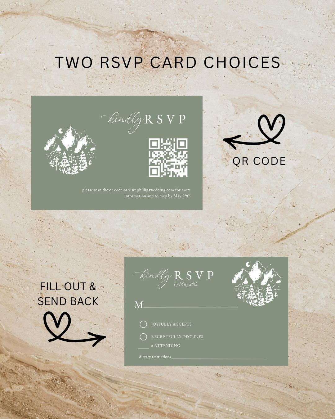 HOPE Mountains Wedding Invitation Suite