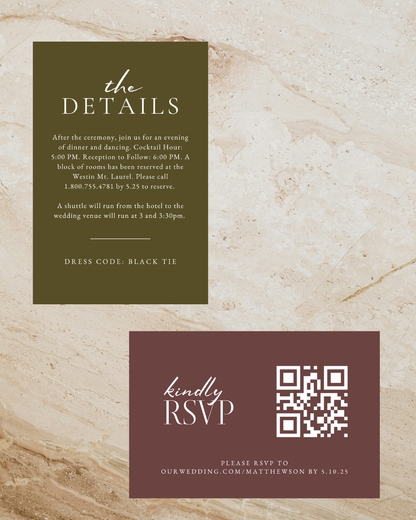 AUDREY Berry Wedding Invitation Suite