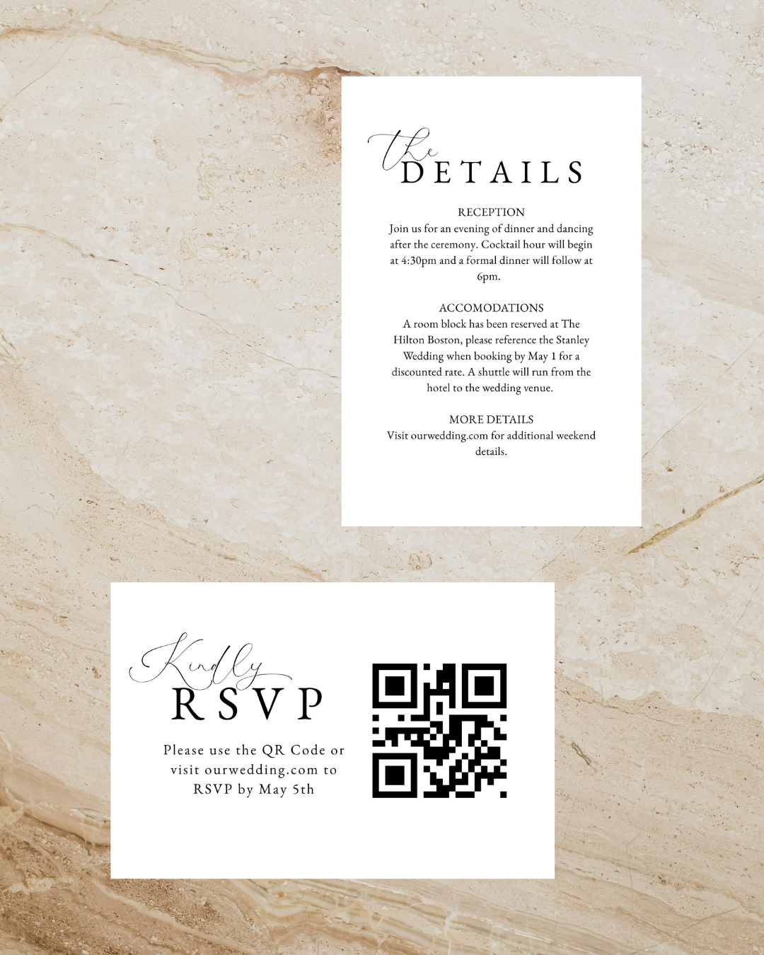 VALERIE Monogram Wedding Invitation Suite