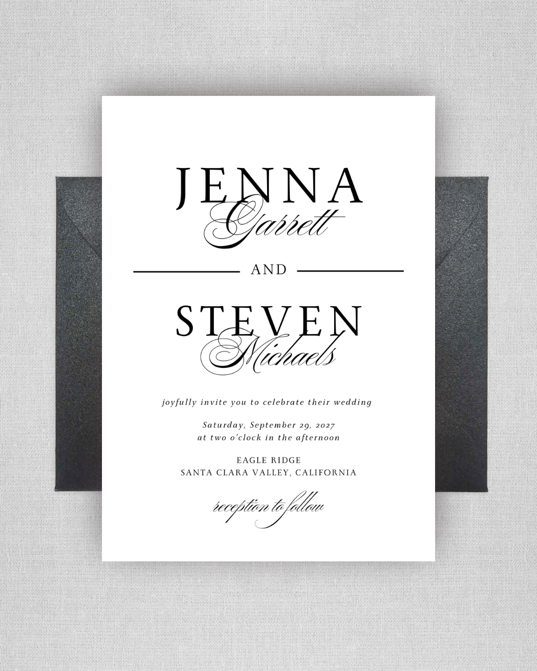 JENNA Elegant Wedding Invitation Suite