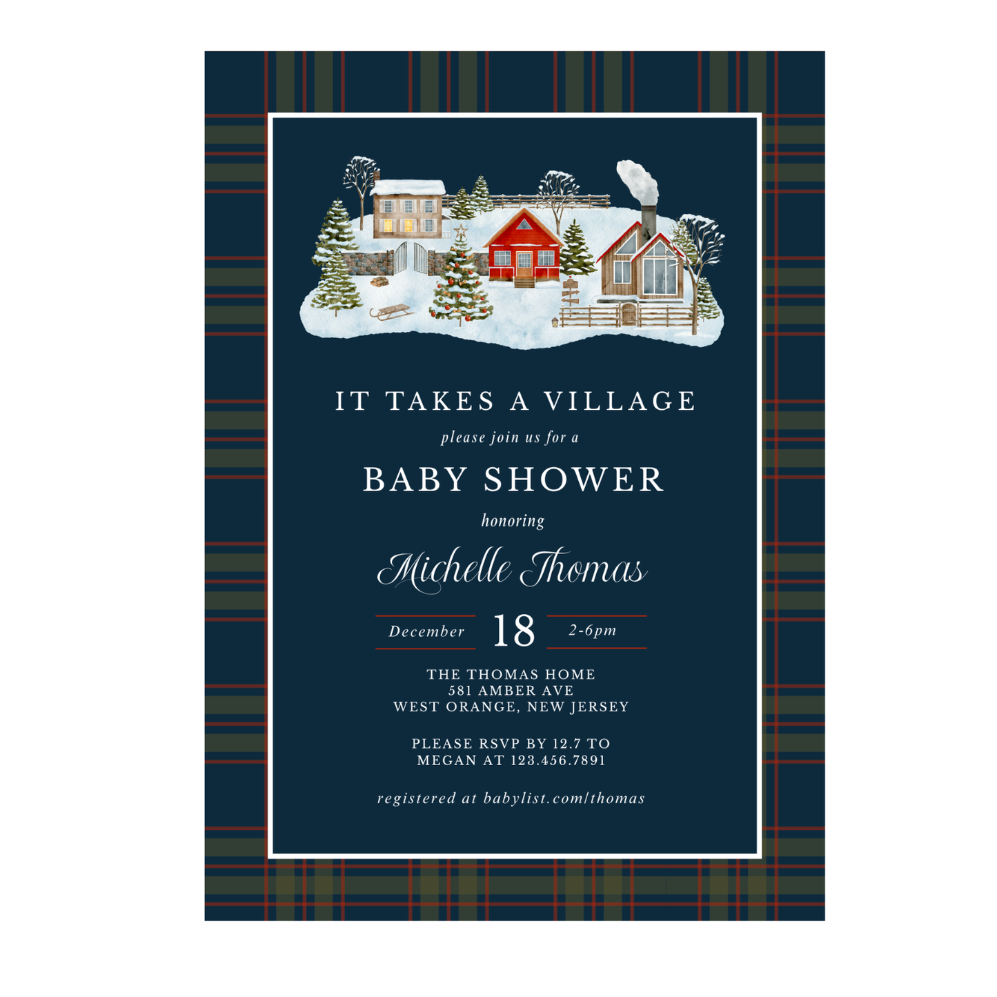 It Takes a Village Baby Shower Invitation