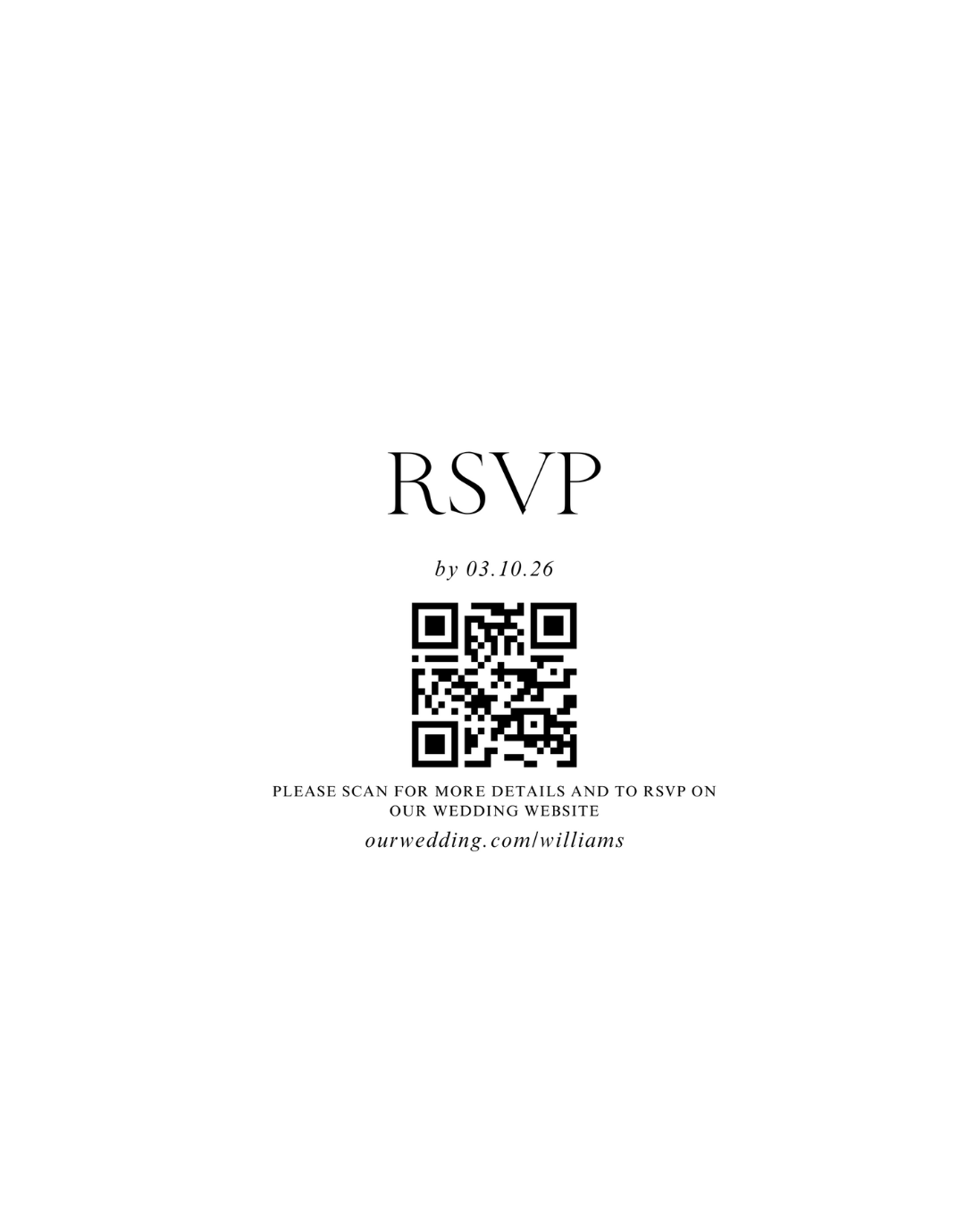 LAUREN Black & White Wedding Invitation Suite Bundle | Elegant Digital Download