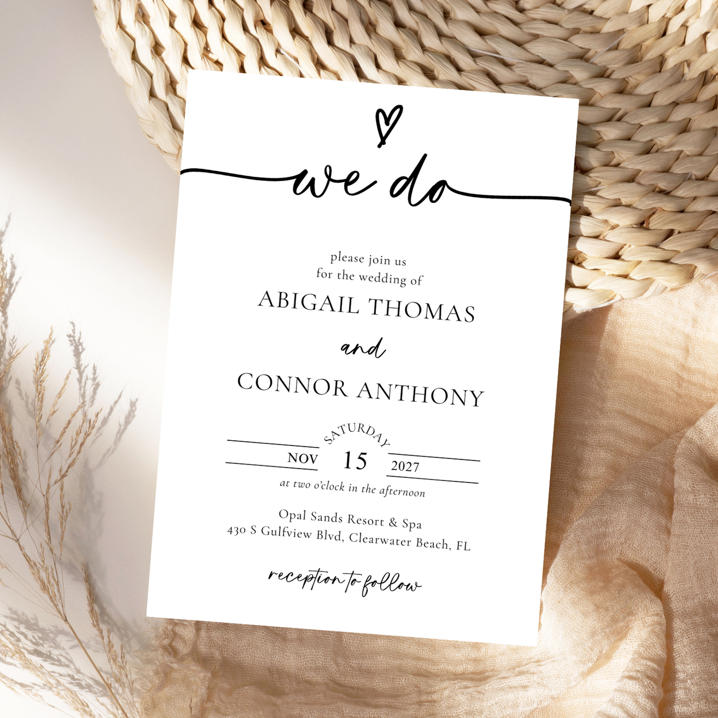 ABIGAIL We Do Front + Back Photo Wedding Invitation