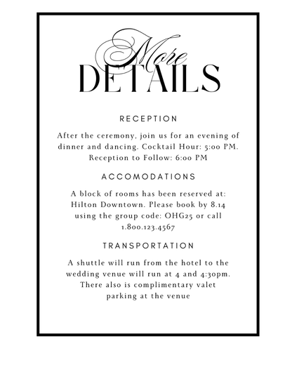 MOLLY Calligraphy Wedding Invitation Suite