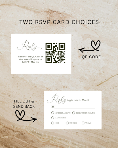 ALLISON Chartreuse Wedding Invitation Suite