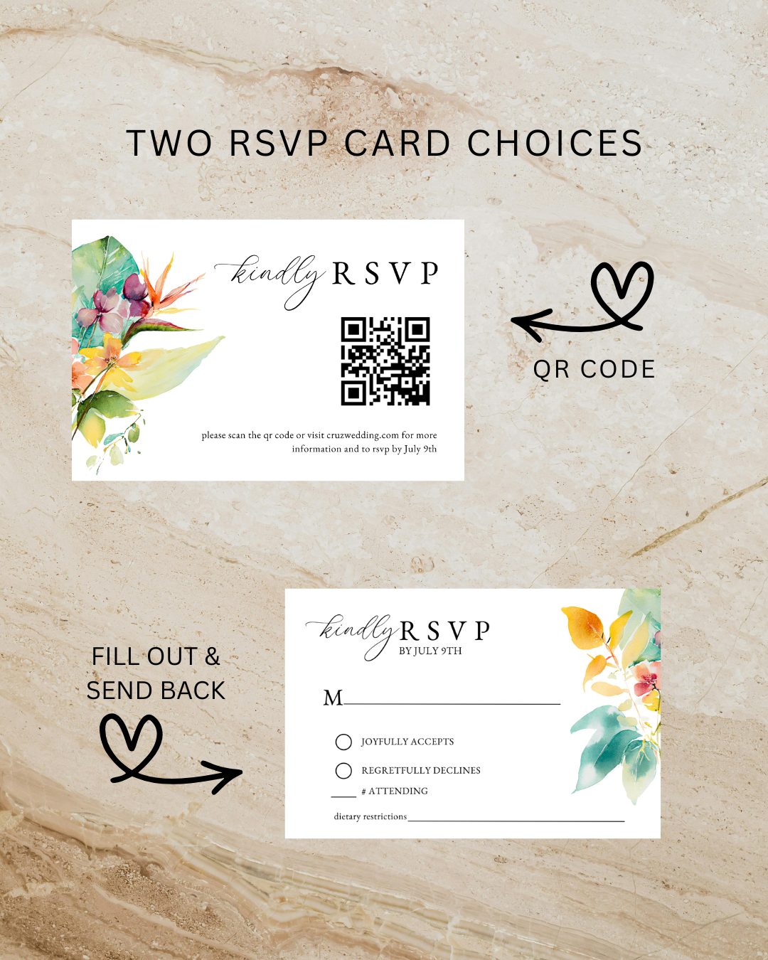 GLORIA Tropical Wedding Invitation Suite