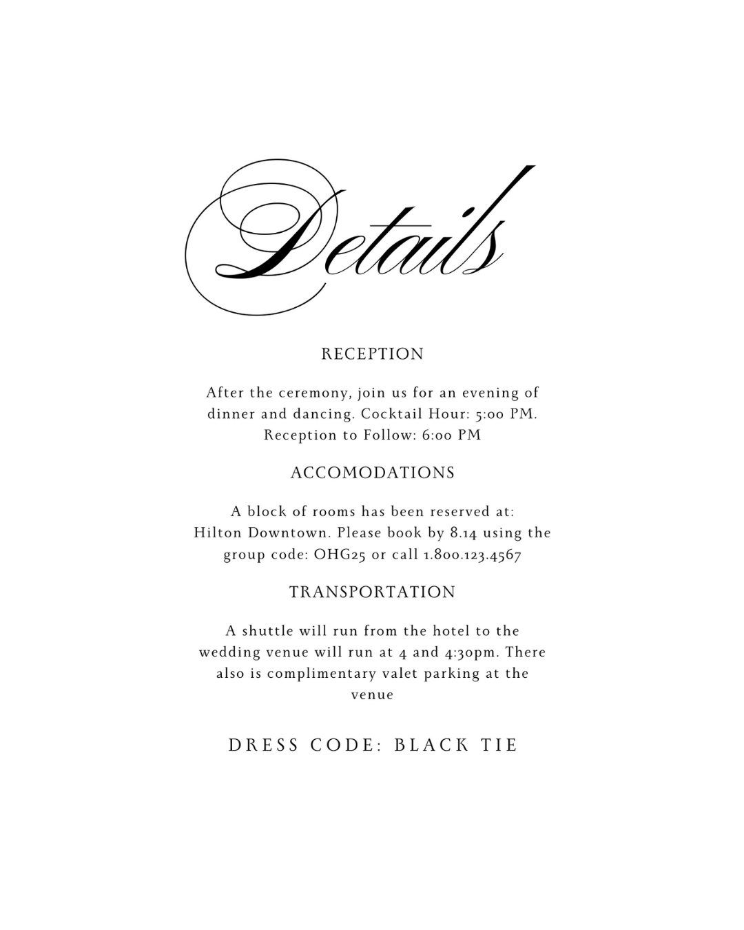 JENNA Elegant Wedding Invitation Suite