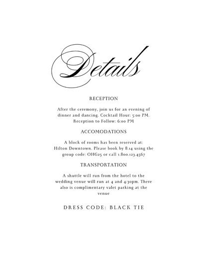 JENNA Elegant Wedding Invitation Suite